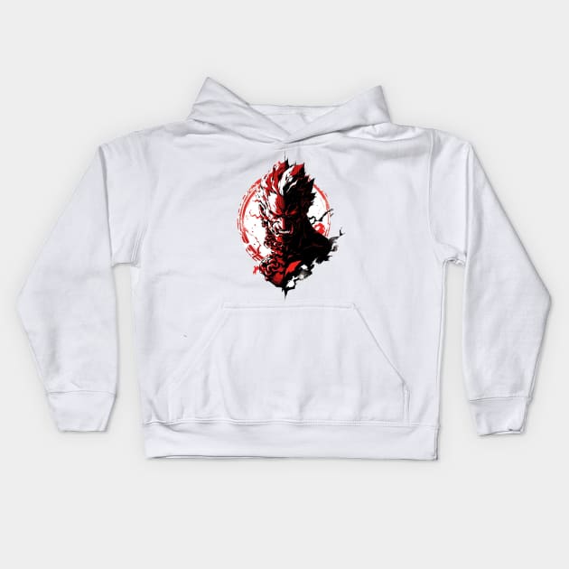 akuma Kids Hoodie by piratesnow